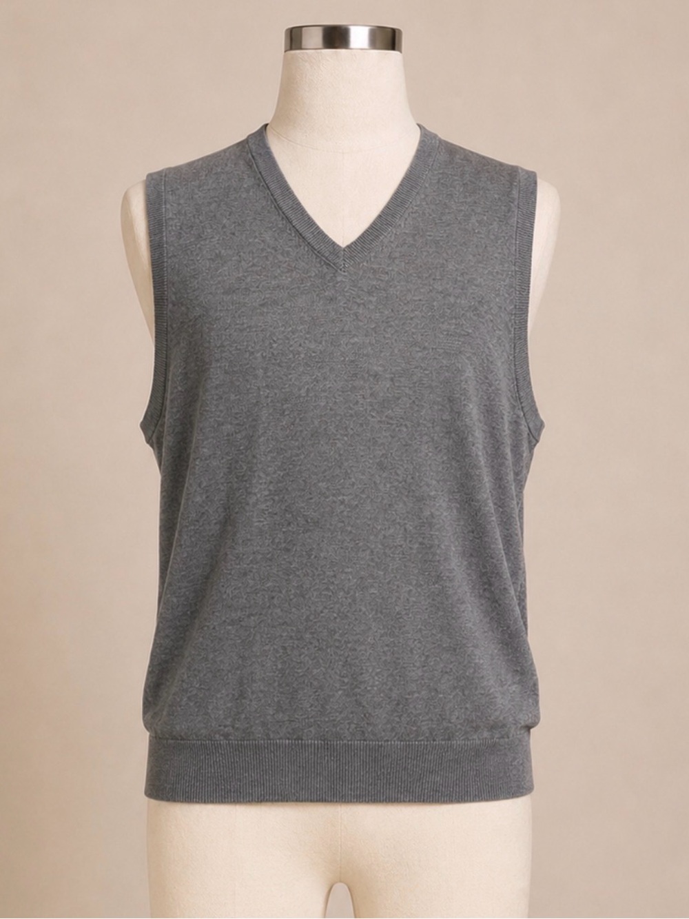 Daniel Cremieux Signature Collection Sweater Vest Gray Large Supima Cotton